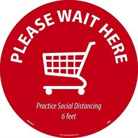 NMC Please Wait Cart Walk On Floor Sign, WFS82A10 WFS82A10